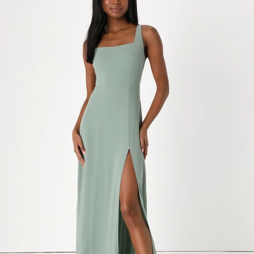 Lulus Sage Maxi Dress L - Picture 2 of 7